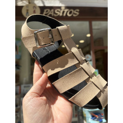 Sandalia respetuosa de Coqueflex ante beige
