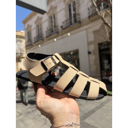 Sandalia respetuosa de Coqueflex ante beige