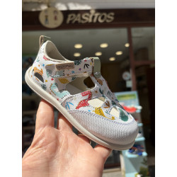 Sandalia Zapy respetuosa dinos estampadas 