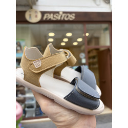 Sandalia tipo menorquina respetuosa bicolor