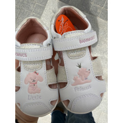 Sandalia blanca twin dibujos perritos