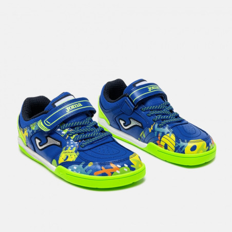 Fútbol barefooT Joma TopFlex azul y fluor velcro