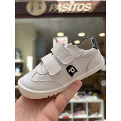 Deportivo Piruflex respetuoso blanco detalle azul